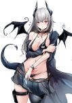  arknights bikini garter horns liskarm_(arknights) monster_girl swimsuits tagme tail tattoo thighhighs wardrobe_malfunction wings 