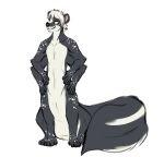  4_arms big_tail hi_res juniper_skunktaur male male/male mammal mephitid multi_arm multi_limb multifur multifurry paws skunk snowy_goat solo taur 