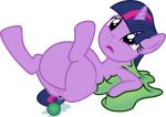  absurd_res anus badumsquish bound egg equid equine female feral friendship_is_magic genitals hair hasbro hi_res horn lying mammal my_little_pony on_back oviposition purple_eyes purple_hair pussy slime solo twilight_sparkle_(mlp) unicorn 