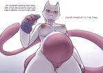  absurd_res anthro bahnbahn_(artist) breasts dildo english_text felid feline female front_view genitals hi_res legendary_pok&eacute;mon mammal mewtwo nintendo nipples pok&eacute;mon pok&eacute;mon_(species) pregnant pussy sex_toy simple_background solo text video_games white_background 