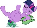  absurd_res anus badumsquish bite biting_lip bound egg equid equine female feral friendship_is_magic genitals hair hasbro hi_res horn lying mammal my_little_pony on_back oviposition purple_hair pussy slime solo twilight_sparkle_(mlp) unicorn 