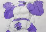  anthro anus blush bodily_fluids canid canine canis clothing domestic_dog eric_everyotherheart exercise hi_res looking_back male male/male mammal muggshot muscular muscular_male musk pit_bull profanity shocked solo sweat torn_clothing workout 