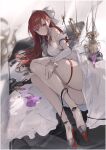  ass dress garter kodamazon mecha_musume no_bra nopan see_through skirt_lift 