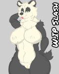  acidslash28 anthro big_breasts black_body black_fur breasts chubby_female curvaceous curvy_figure epic_games female fortnite fur genitals giant_panda green_eyes hi_res mammal nipples nude panda_team_leader pussy slightly_chubby solo thick_thighs ursid video_games voluptuous white_body white_fur 