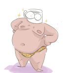  a5hrie7 belly cartoon_network clothed clothing coffee_mug cup for_a_head humanoid joe_cuppa male mouthless not_furry object_head ok_k.o.!_let&#039;s_be_heroes overweight overweight_humanoid overweight_male simple_background solo topless white_background 
