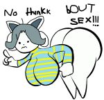  alpha_channel anthro big_breasts breasts canid canine clothing felid feline female hair mammal stop_thinking_about_sex tem temmie_(undertale) undertale video_games white_body 