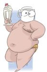  a5hrie7 belly cartoon_network clothed clothing coffee_mug cup for_a_head humanoid joe_cuppa male milkshake mouthless not_furry object_head ok_k.o.!_let&#039;s_be_heroes overweight overweight_humanoid overweight_male simple_background solo topless white_background 