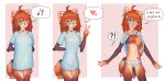  ! &lt;3 ? ailurid anthro baggy_clothing baggy_shirt baggy_topwear black_body black_fur blue_clothing blue_eyes blue_shirt blue_topwear clothed clothing clothing_lift digital_media_(artwork) disembodied_hand embarrassed english_text female fur hair long_hair mammal musical_note navel orange_body orange_fur orange_hair panties partially_clothed portrait red_panda saneaz shirt shirt_lift simple_background solo speech_bubble standing striped_tail stripes tan_body tan_fur text three-quarter_portrait topwear underwear white_panties zeya_(saneaz) 