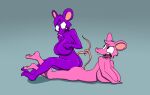  anthro big_breasts breasts butt duo female hi_res huge_breasts mammal mouse murid murine rodent theyton 
