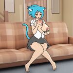  1:1 2d_animation alternate_species animal_humanoid animated areola big_breasts blue_hair breasts cartoon_network cat_humanoid felid felid_humanoid feline feline_humanoid female frame_by_frame hair holding_breast humanoid humanoidized low_res mammal mammal_humanoid mikeinel nicole_watterson nipples short_playtime solo the_amazing_world_of_gumball 