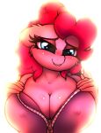  2021 absurd_res anthro big_breasts breasts digital_media_(artwork) eyelashes female fingers friendship_is_magic front_view hasbro heavymetalbronyyeah hi_res huge_breasts mammal my_little_pony nipple_outline pinkie_pie_(mlp) simple_background solo 