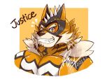  4:3 anthro argento blush felid grin hi_res live-a-hero male mammal mask muscular muscular_anthro muscular_male pantherine pecs ryekie_(live-a-hero) smile solo superhero tiger 