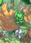  arrow_(projectile) blurry closed_mouth commentary_request day decidueye gen_7_pokemon glint grass highres holding holding_arrow leaves_in_wind no_humans outdoors pokemon pokemon_(creature) solo spareribs talons tree wind 