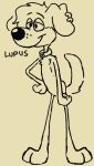  anthro bird_dog canid canine canis collar domestic_dog doodledoggy ear_piercing ear_ring floppy_ears hand_on_hip hunting_dog looking_forward lupus_braveheart male mammal nude piercing relaxing setter simple_background solo toonkind toony welsh_setter 