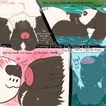  2021 anthro ari_guardian balls black_body black_fur comic dreamworks duo english_text erection father father_and_child father_and_son flaccid fur genitals giant_panda hi_res humanoid_genitalia humanoid_hands humanoid_penis incest_(lore) kung_fu_panda li_shan_(kung_fu_panda) male male/male mammal master_po_ping masturbation overweight overweight_male parent parent_and_child penis sniffing son text ursid water white_body white_fur 