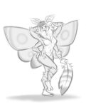  anthro arthropod female hi_res insect lepidopteran moth multi_limb nicnak044 nicole_(nicnak044) nude pinup pinup_pose pose sketch solo wings 