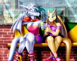  2021 5_fingers anthro bludraconoid breasts claws clothed clothing digital_media_(artwork) dragon duo female fingers hi_res horn membrane_(anatomy) membranous_wings scalie sitting smile western_dragon wings 