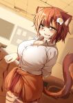  2021 5_fingers absurd_res accessory akamu_ver20 anthro big_breasts blush bottomwear breasts brown_body brown_fur brown_hair calico-chan_(akamu_ver20) calico_cat chair chest_tuft classroom clothed clothing cute_fangs desk domestic_cat dutch_angle felid feline felis female fingers fur furniture hair hair_accessory hi_res huge_breasts inner_ear_fluff inside kemono looking_at_viewer mammal mottled multicolored_body multicolored_ears multicolored_fur multicolored_hair multicolored_tail open_mouth orange_hair piebald portrait school school_uniform shirt short_hair skirt solo tan_body tan_fur tan_hair three-quarter_portrait tight_clothing tongue topwear tuft uniform white_body white_fur yellow_body yellow_eyes yellow_fur 