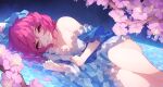  chiroru_(cheese-roll) no_bra open_shirt saigyouji_yuyuko touhou wet 