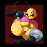  big_breasts breasts butt clothing female hi_res machine panties robot rolie_polie_olie solo suirano underwear yellow_body zowie_polie 
