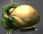  2020 3_toes 4_fingers anthro belly biceps big_belly biped bracelet claws crocodile crocodilian crocodylid crown dated digital_media_(artwork) donkey_kong_(series) fangs feet finger_claws fingers front_view green_body green_scales grey_background huge_thighs hyper hyper_belly jewelry king king_k._rool kremling licking looking_at_self male morbidly_obese morbidly_obese_anthro morbidly_obese_male musclegut muscular muscular_anthro muscular_male narrowed_eyes navel nintendo nude obese obese_anthro obese_male open_mouth open_smile outie_navel overweight overweight_anthro overweight_male pecs pink_tongue plantigrade reptile royalty scales scalie self_lick sharp_teeth signature simple_background smile solo teeth thick_thighs toe_claws toes tongue tongue_out vhyena video_games white_claws wide_hips 