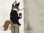  anthro canid canine desperation fart feces fox gunny_le_fox male mammal messing pooping scat soiling solo 