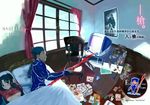  bed dakimakura_(object) fate/stay_night fate_(series) gae_bolg imac lancer male_focus otaku otaku_room pillow polearm saitouya solo spear toosaka_rin weapon 