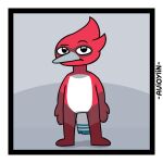  anthro avian avio avioylin beak concerned feathers humor looking_at_viewer male meme parody politics shitpost simple_background solo standing stonetoss tail_feathers toony 