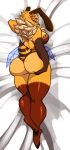  accessory antennae_(anatomy) anthro arthropod bee butt clothed clothing corset dakimakura_design female flower flower_in_hair hair hair_accessory hi_res hooves hymenopteran insect legwear lingerie looking_at_viewer neck_tuft panties partially_clothed plant solo stinger_(anatomy) sura_(character) thick_thighs thigh_highs topwear tuft underwear wide_hips wings xstupid_furryx 