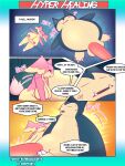  3:4 anthro audino balls big_balls big_breasts big_penis bodily_fluids breasts comic cum digital_media_(artwork) duo english_text erection eyes_closed female feral fur genital_fluids genitals goopyarts hair hi_res huge_balls huge_breasts huge_penis hyper hyper_genitalia hyper_penis male male/female mammal nintendo nipples nude overweight penis pok&eacute;mon pok&eacute;mon_(species) pussy raina_(goopyarts) simple_background slightly_chubby smile snorlax text thick_thighs video_games wide_hips 