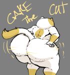  absurd_res adventure_time anthro big_breasts big_butt breasts butt cake_the_cat cartoon_network domestic_cat felid feline felis female grey_background hi_res huge_butt mammal repomorame simple_background solo thick_thighs 