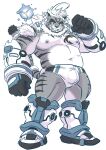  2021 anthro belly bulge clothing felid hi_res hombretigre kemono male mammal musclegut navel nipples overweight overweight_male pantherine raozone solo tiger tokyo_afterschool_summoners underwear video_games 