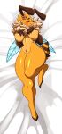  accessory antennae_(anatomy) arthropod bee breasts dakimakura_design featureless_breasts female flower flower_in_hair hair hair_accessory hi_res hooves hymenopteran insect neck_tuft nude plant solo stinger_(anatomy) sura_(character) thick_thighs tuft wide_hips wings xstupid_furryx 