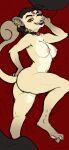  anthro bed bedroom_eyes breasts butt conditional_dnp felid female furniture hair hi_res jewelry mammal narrowed_eyes nintendo persian_(pok&eacute;mon) pinup pok&eacute;mon pok&eacute;mon_(species) pose raised_tail seductive solo vaktus video_games 