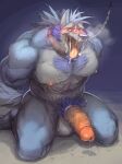  2021 ahegao anthro balls biceps big_penis black_nose bodily_fluids body_hair canid canine canis chain chest_hair collar collar_only edit fur gamma-g genital_fluids genitals grey_body grey_fur grey_tail hands_behind_back hi_res humanoid_genitalia humanoid_penis kneeling looking_pleasured male mammal multicolored_body multicolored_fur muscular muscular_anthro muscular_male muscular_thighs navel open_mouth pecs penis precum pubes tongue tongue_out two_tone_body two_tone_fur uncensored wolf 