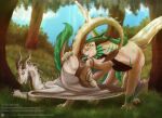  dragon female feral genitals icy-marth knot male male/female oral penis pussy slit tongue ych_(character) 