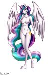  2021 5_fingers absurd_res alpha_channel anibaruthecat anthro areola breasts cutie_mark equid equine eyelashes female fingers friendship_is_magic genitals hasbro hi_res horn looking_at_viewer mammal my_little_pony navel nipples nude princess_celestia_(mlp) pussy simple_background solo transparent_background winged_unicorn wings 