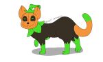  &lt;3 big_butt black_body black_fur butt domestic_cat felid feline felis feral fur green_body green_fur halloween happy hi_res holidays male mammal nsfwsandy orange_body orange_fur pumkat simple_background solo 