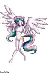  2021 5_fingers absurd_res alpha_channel anibaruthecat anthro areola breasts cutie_mark equid equine female fingers friendship_is_magic genitals hasbro hi_res horn mammal my_little_pony navel nipples nude princess_celestia_(mlp) pussy simple_background solo transparent_background winged_unicorn wings 
