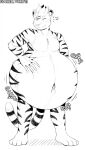 ! 2021 4_toes 5_fingers abdominal_bulge after_vore ambiguous_gender ambiguous_prey anthro anthro_pred arm_markings arm_tuft barefoot belly belly_squeeze big_belly biped black_and_white black_markings black_stripes cheek_tuft chest_tuft churn dated detailed_navel digestion digital_drawing_(artwork) digital_media_(artwork) eyebrows facial_markings facial_tuft fatal fatal_vore feet felid fidchellvore fingers front_view full-length_portrait fur fur_markings fur_tuft grey_ears hand_on_stomach head_markings head_tuft hi_res hungry leg_markings line_art long_tail looking_at_viewer male male_pred mammal markings monochrome motion_lines navel nude number one_eye_closed oral_vore overweight overweight_anthro overweight_male pantherine paws pecs plantigrade portrait rumbling_stomach same_size_vore shadow simple_background sketch small_ears smile smiling_at_viewer soft_vore solo sound_effects sover_(blazingsol) standing star striped_body striped_fur striped_tail stripes text three-quarter_view tiger toes tuft unfinished vore watermark white_background white_eyebrows white_text wide_belly wink winking_at_viewer 