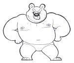  2014 angry anthro belly clothing male mammal moobs navel nipples osos overweight overweight_male simple_background underwear ursid white_background 