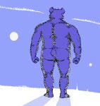  2006 anthro butt humanoid_hands male mammal moon night osos outside overweight overweight_male solo ursid 