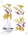  4:5 anime anthro biped breasts digimon digimon_(species) digital_media_(artwork) edgardlops female fur hi_res looking_at_viewer male male/female mammal model_sheet multiple_poses nipples nude pinup pinup_pose pose renamon simple_background solo text url 