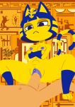  2021 3_fingers 3_toes abdominal_bulge absurd_res animal_crossing ankha_(animal_crossing) anthro anthro_focus anthro_penetrated areola balls bgredrum black_eyes blue_body blue_fur blue_hair blue_nipples blue_pussy breasts clitoris clothing crossed_arms domestic_cat duo egyptian egyptian_clothing egyptian_headdress erection faceless_male feet felid feline felis female female_focus female_on_top female_penetrated fingers fur genitals hair half-closed_eyes headdress hi_res human human_on_anthro human_penetrating human_penetrating_anthro human_penetrating_female interspecies looking_down lying male male/female male_on_bottom male_penetrating male_penetrating_anthro male_penetrating_female mammal multicolored_body multicolored_fur narrowed_eyes navel nintendo nipples nude on_back on_bottom on_top penetration penis pussy solo_focus spread_legs spreading striped_tail stripes toes uraeus vaginal vaginal_penetration video_games yellow_body yellow_fur 