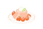  animal bird chai_(artist) food fruit nobody original polychromatic signed strawberry white 