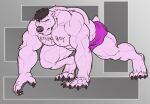  2018 abstract_background absurd_res anthro barazoku big_muscles bodily_fluids body_writing exercise hair hi_res male mammal muscular muscular_anthro muscular_male nightterror pecs polar_bear solo sweat ursid ursine workout 