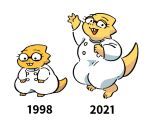  alphys anthro barefoot breasts buckteeth clothed clothing coat eyewear feet female front_view gesture glasses hi_res lab_coat lizard looking_at_viewer non-mammal_breasts open_mouth open_smile podmachi reptile scales scalie simple_background smile solo standing teeth thick_tail three-quarter_view topwear undertale video_games waving yellow_body yellow_scales 