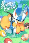  all_fours anthro big_breasts big_butt breasts butt chiropteran easter easter_egg female hi_res holidays krokobyaka mammal nipples rouge_the_bat sonic_the_hedgehog_(series) 