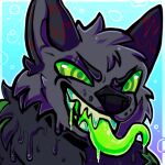  animated canid canine canis dragon evil_grin glowing glowing_tongue goo_(disambiguation) goo_creature hybrid hypnosis male mammal mind_control misodrak monster ringed_eyes smile tongue wolf 