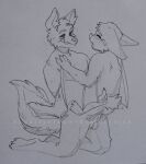  absurd_res anal anthro anus canid canine canis carrying_partner carrying_position chiropteran dream duo eyes_closed genitals hi_res male male/male mammal nightmare nightmarebat penis signature sketch softdiamond sugarlycream tongue tongue_out wolf 
